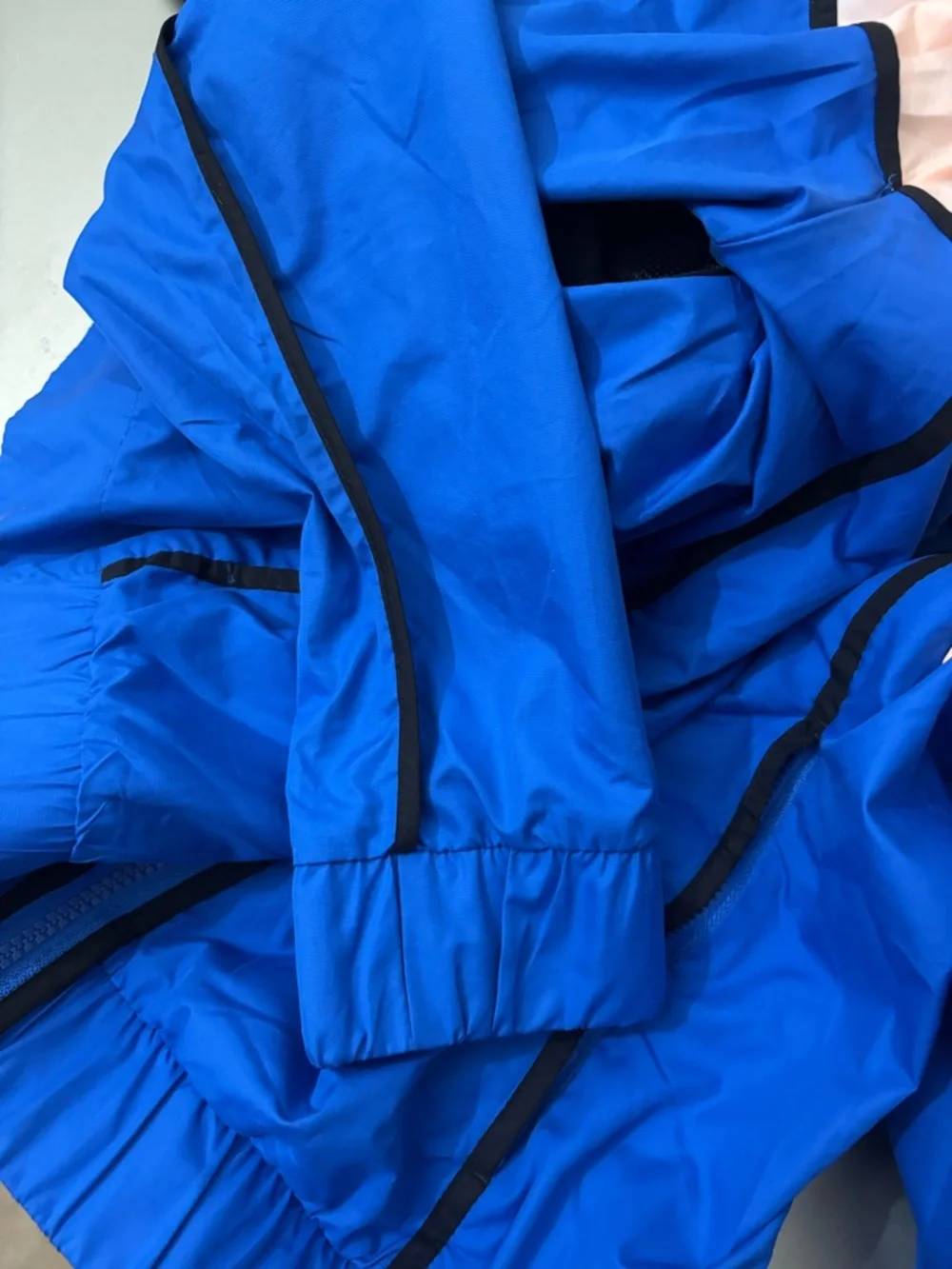 Nike Blue and Light Pink Hooded Windbreaker Jacket